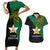 Papua New Guinea Enga Province Couples Matching Short Sleeve Bodycon Dress and Hawaiian Shirt PNG Birds Of Paradise Polynesian Arty Style LT03 Green - Polynesian Pride