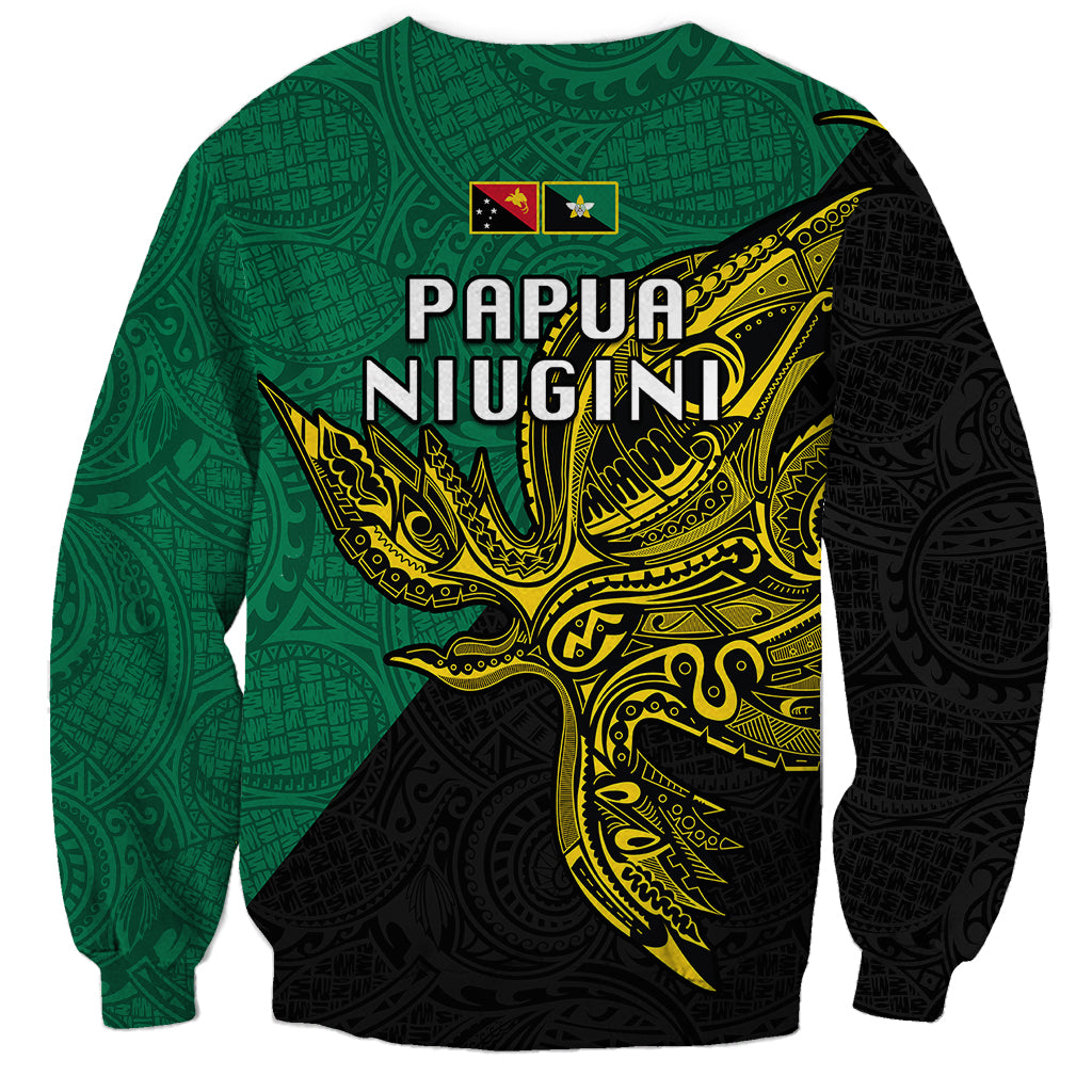 Papua New Guinea Enga Province Sweatshirt PNG Birds Of Paradise Polynesian Arty Style LT03 - Polynesian Pride