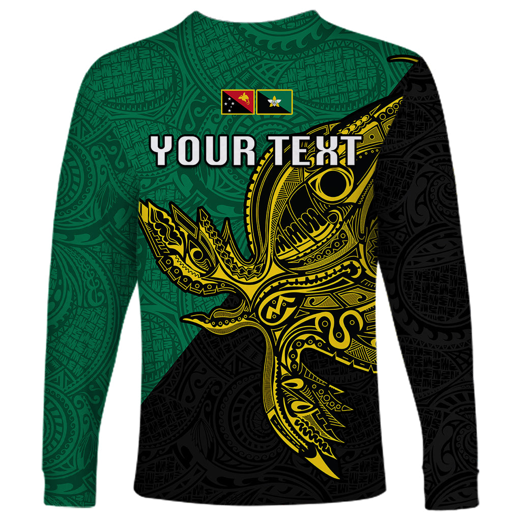 Custom Papua New Guinea Enga Province Long Sleeve Shirt PNG Birds Of Paradise Polynesian Arty Style LT03 - Polynesian Pride