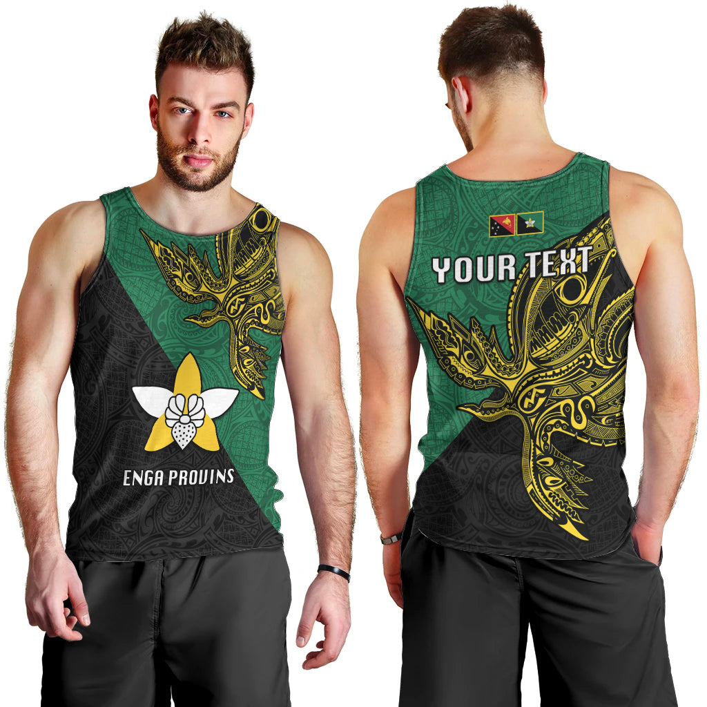 Custom Papua New Guinea Enga Province Men Tank Top PNG Birds Of Paradise Polynesian Arty Style LT03 - Polynesian Pride