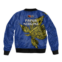 Papua New Guinea Gulf Province Bomber Jacket PNG Birds Of Paradise Polynesian Arty Style LT03 - Polynesian Pride