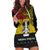 Papua New Guinea Madang Province Hoodie Dress PNG Birds Of Paradise Polynesian Arty Style LT03 Yellow - Polynesian Pride