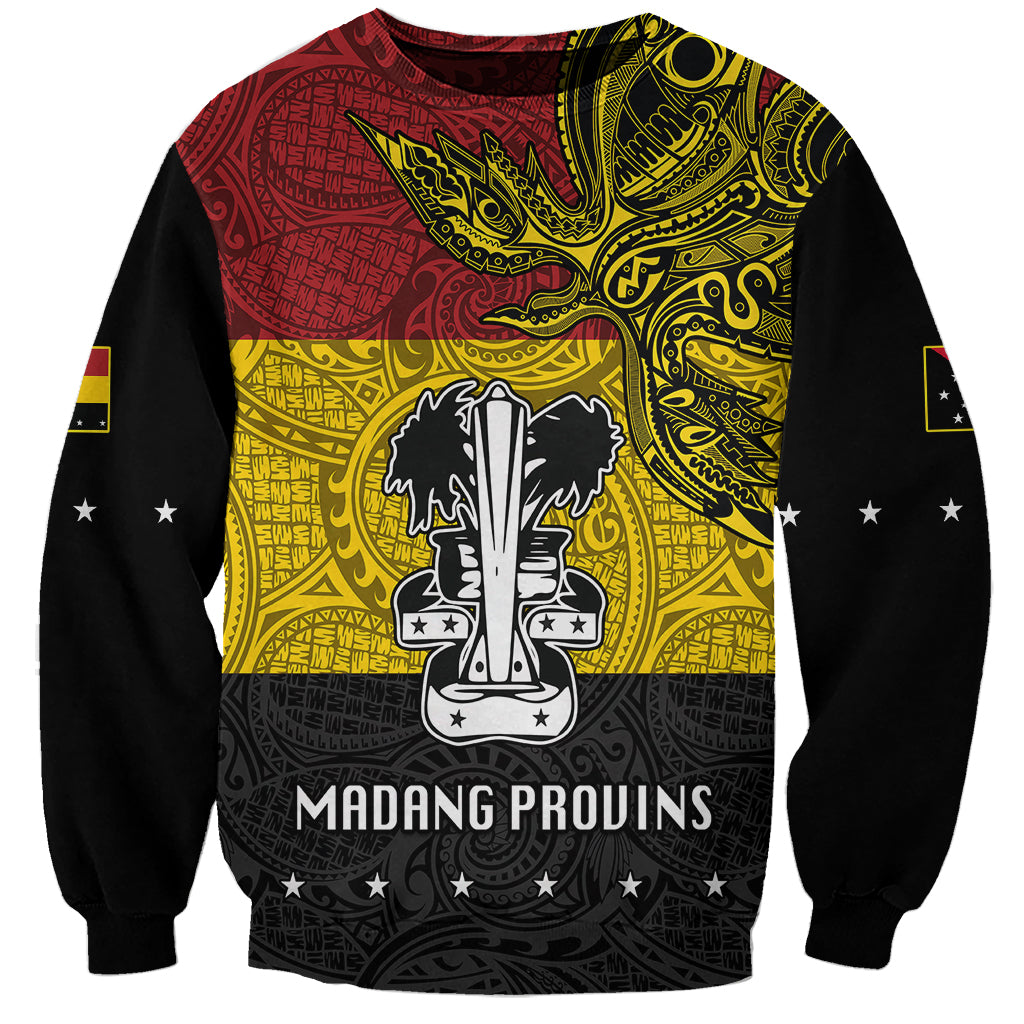Custom Papua New Guinea Madang Province Sweatshirt PNG Birds Of Paradise Polynesian Arty Style LT03 Unisex Yellow - Polynesian Pride