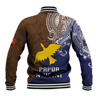 Papua New Guinea Manus Province Baseball Jacket PNG Birds Of Paradise Polynesian Arty Style LT03 - Polynesian Pride
