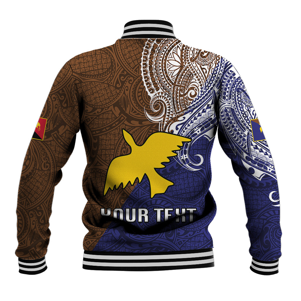 Custom Papua New Guinea Manus Province Baseball Jacket PNG Birds Of Paradise Polynesian Arty Style LT03 - Polynesian Pride