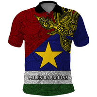 Papua New Guinea Milne Bay Province Polo Shirt PNG Birds Of Paradise Polynesian Arty Style LT03 Blue - Polynesian Pride