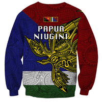 Papua New Guinea Milne Bay Province Sweatshirt PNG Birds Of Paradise Polynesian Arty Style LT03 - Polynesian Pride