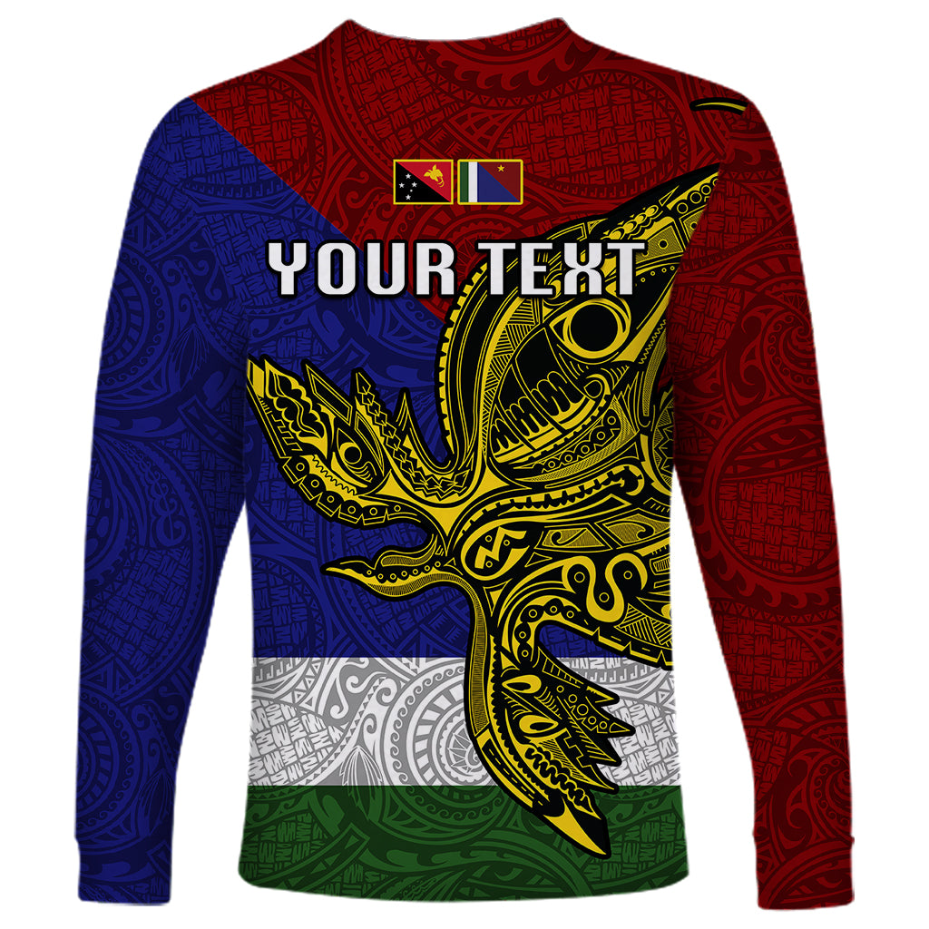 Custom Papua New Guinea Milne Bay Province Long Sleeve Shirt PNG Birds Of Paradise Polynesian Arty Style LT03 - Polynesian Pride