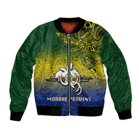 Papua New Guinea Morobe Province Bomber Jacket PNG Birds Of Paradise Polynesian Arty Style LT03 Unisex Yellow - Polynesian Pride