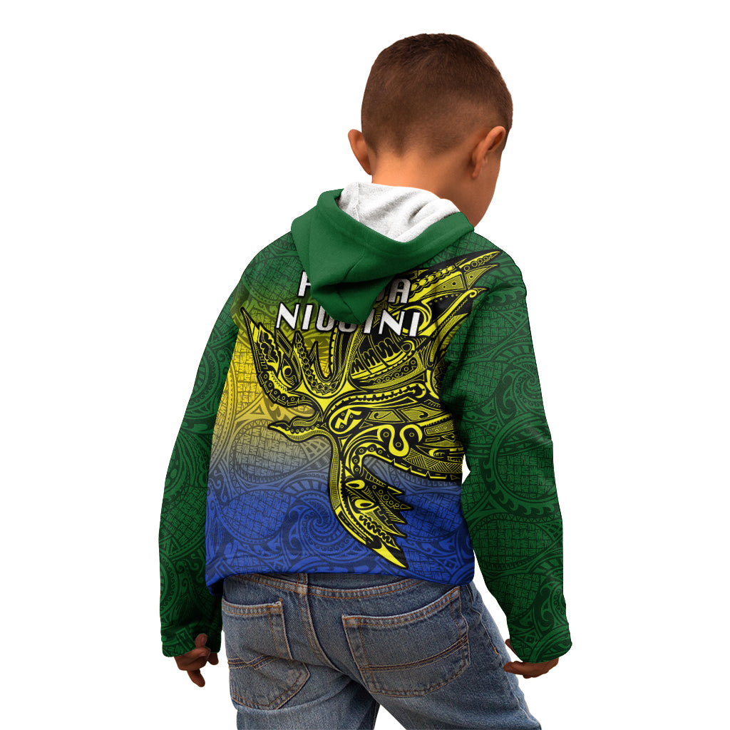 Papua New Guinea Morobe Province Kid Hoodie PNG Birds Of Paradise Polynesian Arty Style LT03 - Polynesian Pride