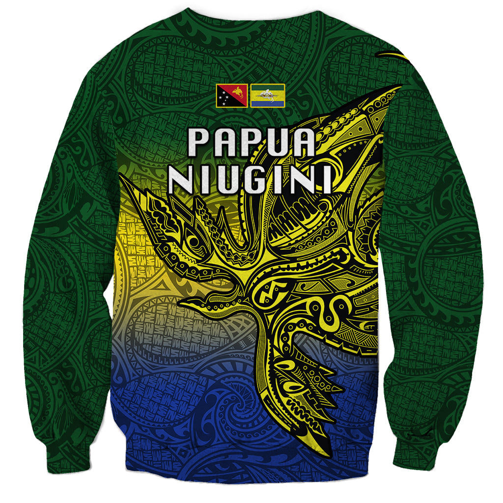 Papua New Guinea Morobe Province Sweatshirt PNG Birds Of Paradise Polynesian Arty Style LT03 - Polynesian Pride