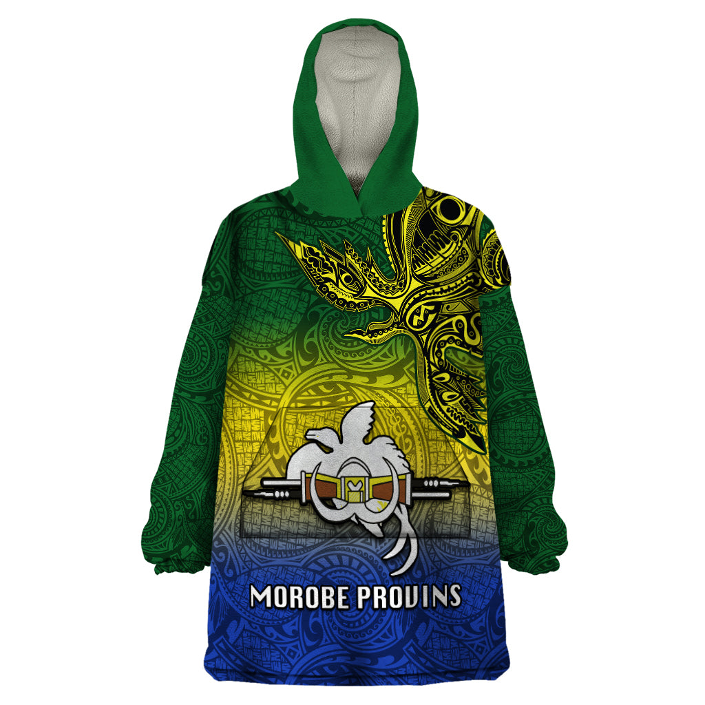 Papua New Guinea Morobe Province Wearable Blanket Hoodie PNG Birds Of Paradise Polynesian Arty Style LT03 One Size Yellow - Polynesian Pride