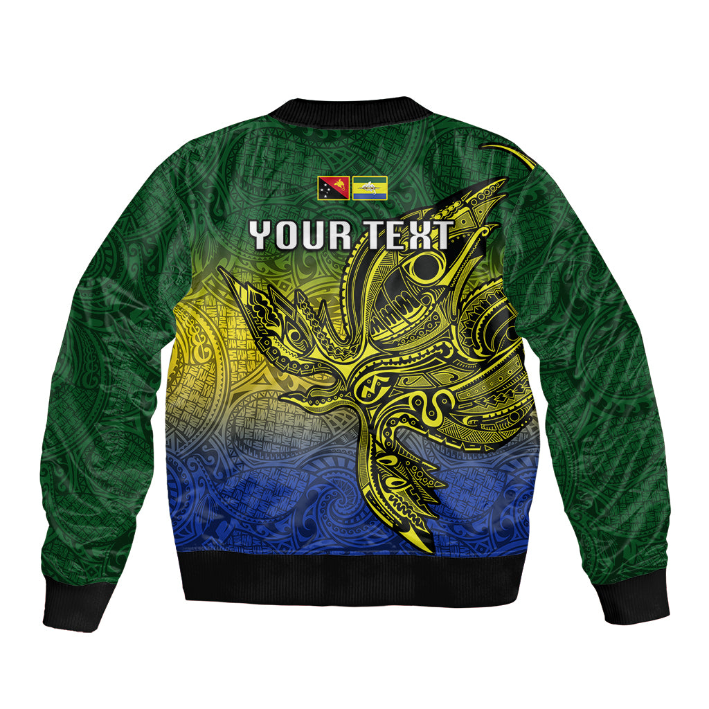 Custom Papua New Guinea Morobe Province Bomber Jacket PNG Birds Of Paradise Polynesian Arty Style LT03 - Polynesian Pride