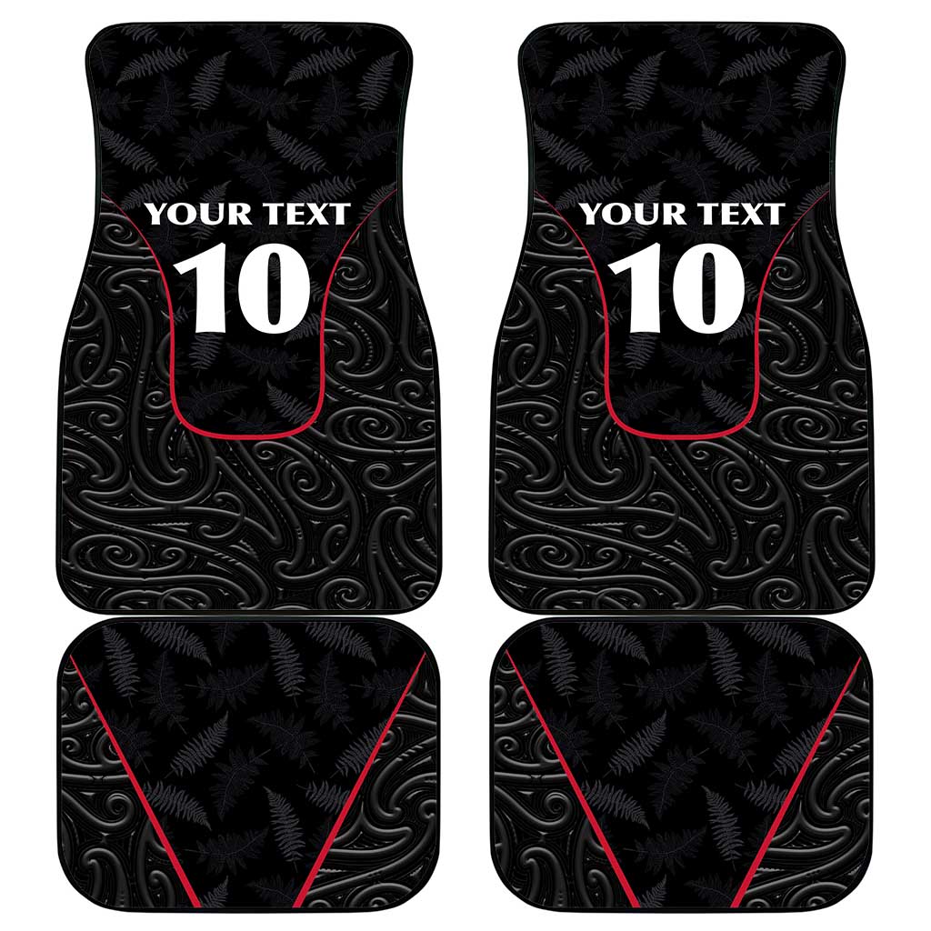 Custom New Zealand Rugby Car Mats Maori All Black Championship 2024 and Silver Fern