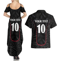 Custom New Zealand Rugby Couples Matching Summer Maxi Dress and Hawaiian Shirt Maori All Black Championship 2024 and Silver Fern LT03 - Polynesian Pride