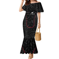 Custom New Zealand Rugby Mermaid Dress Maori All Black Championship 2024 and Silver Fern LT03 Women Black - Polynesian Pride