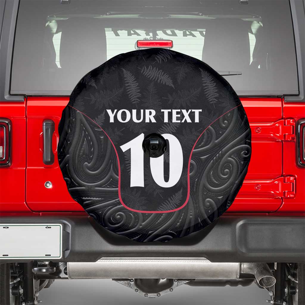 Custom New Zealand Rugby Spare Tire Cover Maori All Black Championship 2024 and Silver Fern