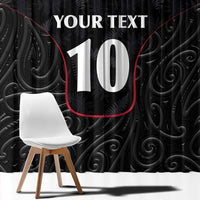 Custom New Zealand Rugby Window Curtain Maori All Black Championship 2024 and Silver Fern