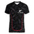 Custom New Zealand Rugby Women V-Neck T-Shirt Maori All Black Championship 2024 and Silver Fern