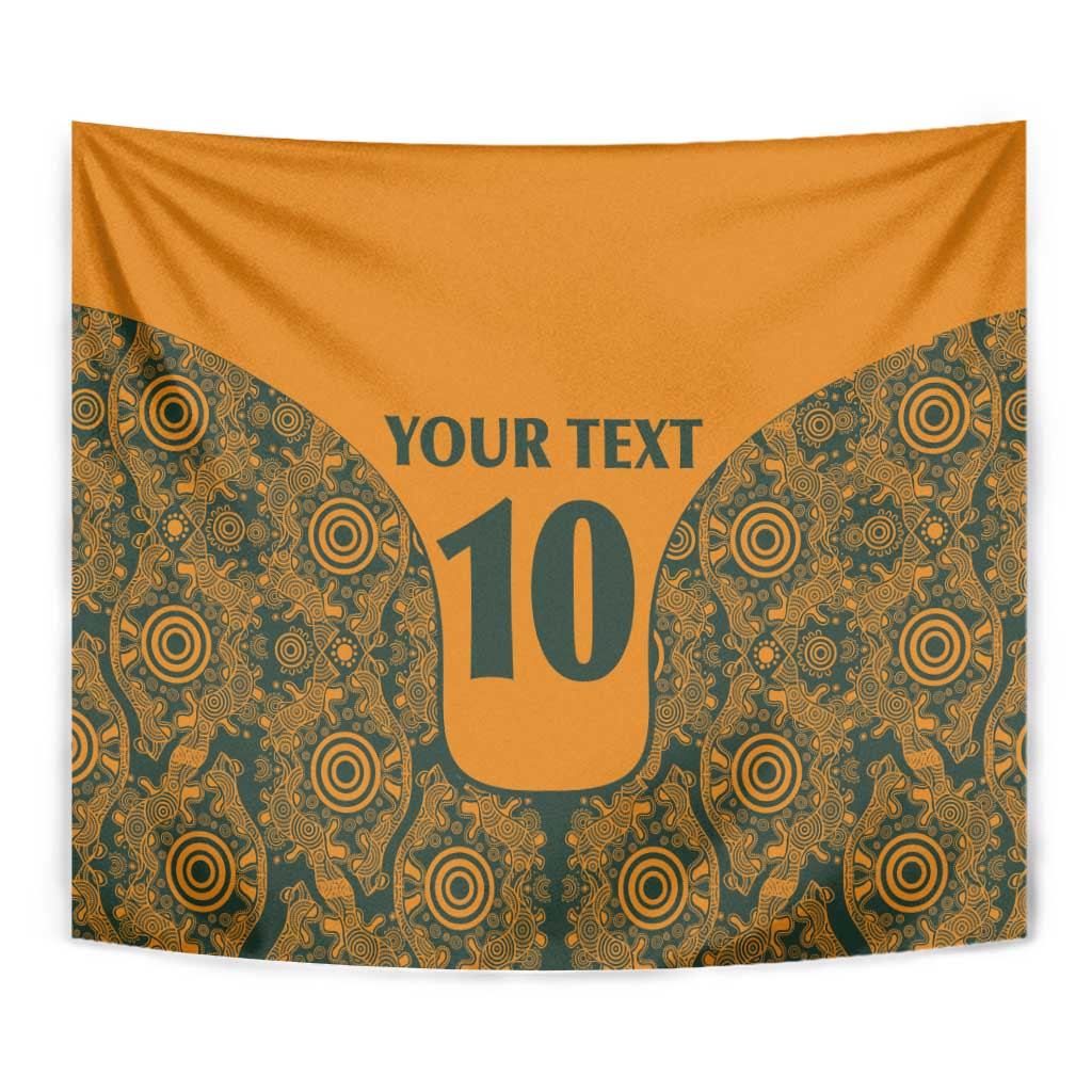 Custom Australia Rugby Championship 2024 Tapestry Aboriginal Art Tattoo Pattern