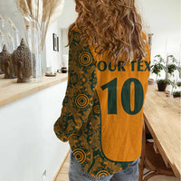 Custom Australia Rugby Championship 2024 Women Casual Shirt Aboriginal Art Tattoo Pattern LT03 - Polynesian Pride