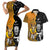 Custom New Zealand and Australia Rugby Championship 2024 Couples Matching Short Sleeve Bodycon Dress and Hawaiian Shirt Maori Warrior and Kangaroo Mascot with Fern Aboriginal