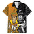 Custom New Zealand and Australia Rugby Championship 2024 Hawaiian Shirt Maori Warrior and Kangaroo Mascot with Fern Aboriginal