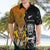 Custom New Zealand and Australia Rugby Championship 2024 Hawaiian Shirt Maori Warrior and Kangaroo Mascot with Fern Aboriginal