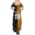 Custom New Zealand and Australia Rugby Championship 2024 Summer Maxi Dress Maori Warrior and Kangaroo Mascot with Fern Aboriginal