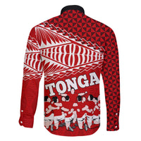 Tonga Rugby Family Matching Tank Maxi Dress and Hawaiian Shirt Sipi Tau Dance Ngatu Pattern LT03 - Polynesian Pride