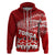 Tonga Rugby Hoodie Sipi Tau Dance Ngatu Pattern LT03 Zip Hoodie Red - Polynesian Pride