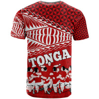 Tonga Rugby T Shirt Sipi Tau Dance Ngatu Pattern LT03 - Polynesian Pride
