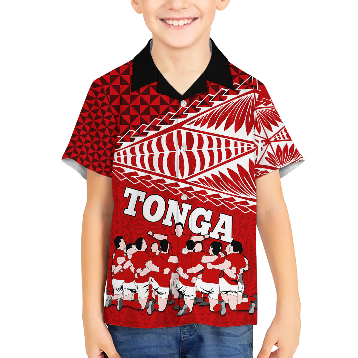 personalised-tonga-rugby-kid-hawaiian-shirt-sipi-tau-dance-ngatu-pattern