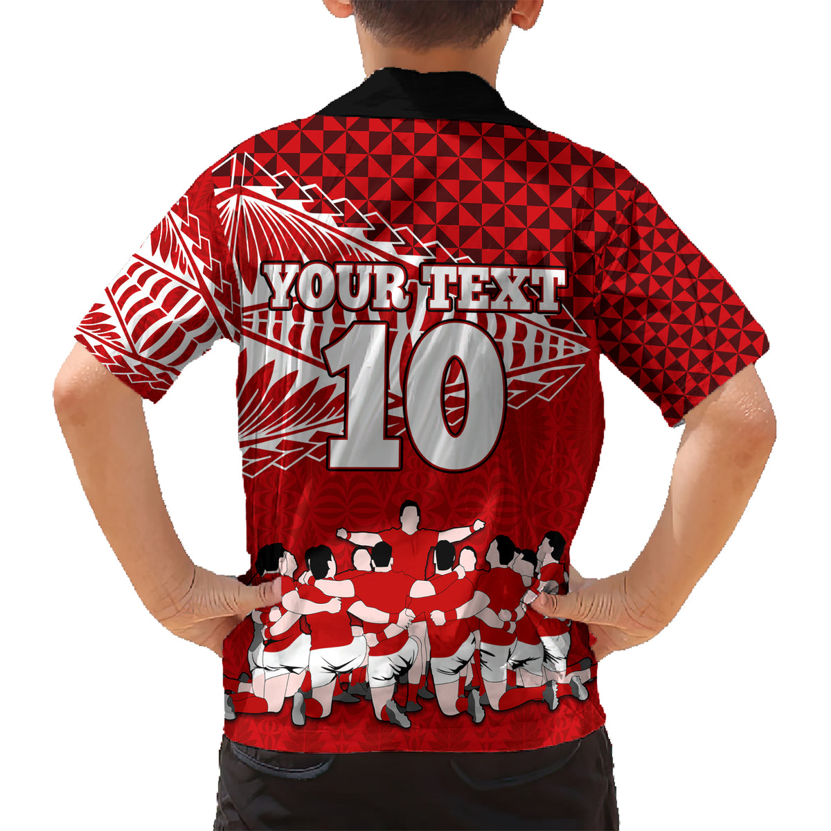 personalised-tonga-rugby-kid-hawaiian-shirt-sipi-tau-dance-ngatu-pattern