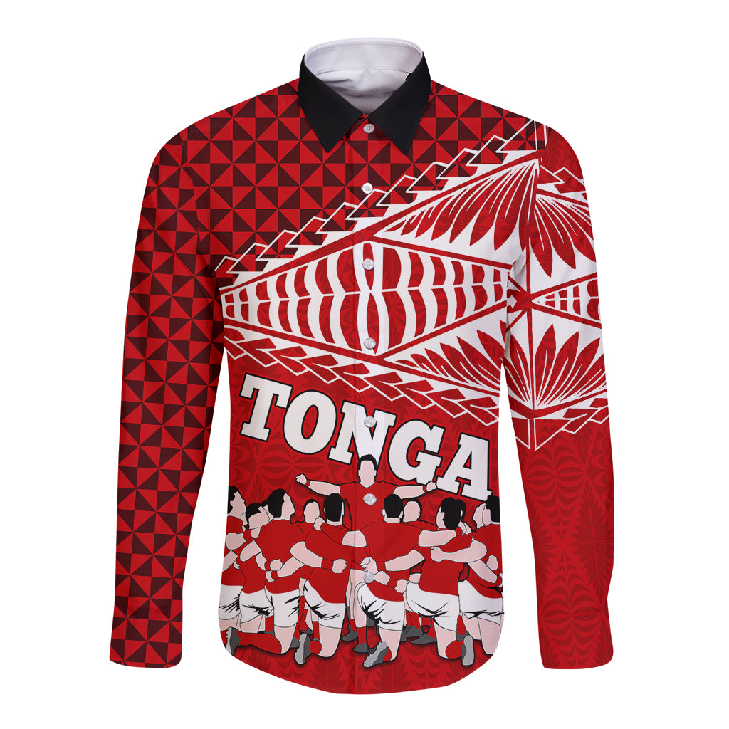 personalised-tonga-rugby-long-sleeve-button-shirt-sipi-tau-dance-ngatu-pattern