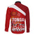 Tonga Rugby Family Matching Off Shoulder Short Dress and Hawaiian Shirt Sipi Tau Dance Coat of Arms Ngatu Pattern LT03 - Polynesian Pride