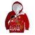 Tonga Rugby Kid Hoodie Sipi Tau Dance Coat of Arms Ngatu Pattern LT03 Zip Hoodie Red - Polynesian Pride