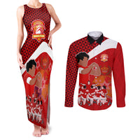 personalised-tonga-rugby-couples-matching-tank-maxi-dress-and-long-sleeve-button-shirts-sipi-tau-dance-coat-of-arms-ngatu-pattern