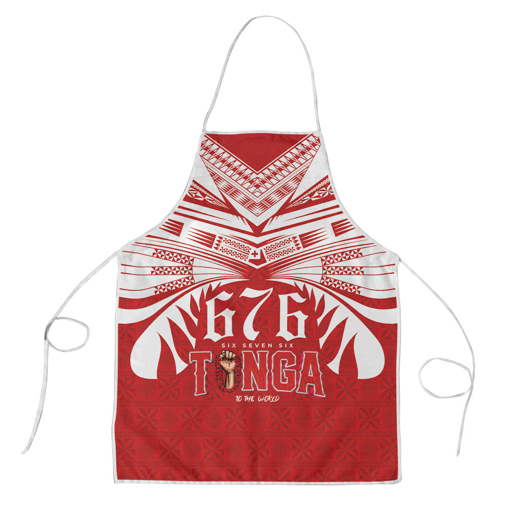 Tonga Rugby Apron Sipi Tau - Six Seven Six to the World LT03 Red - Polynesian Pride