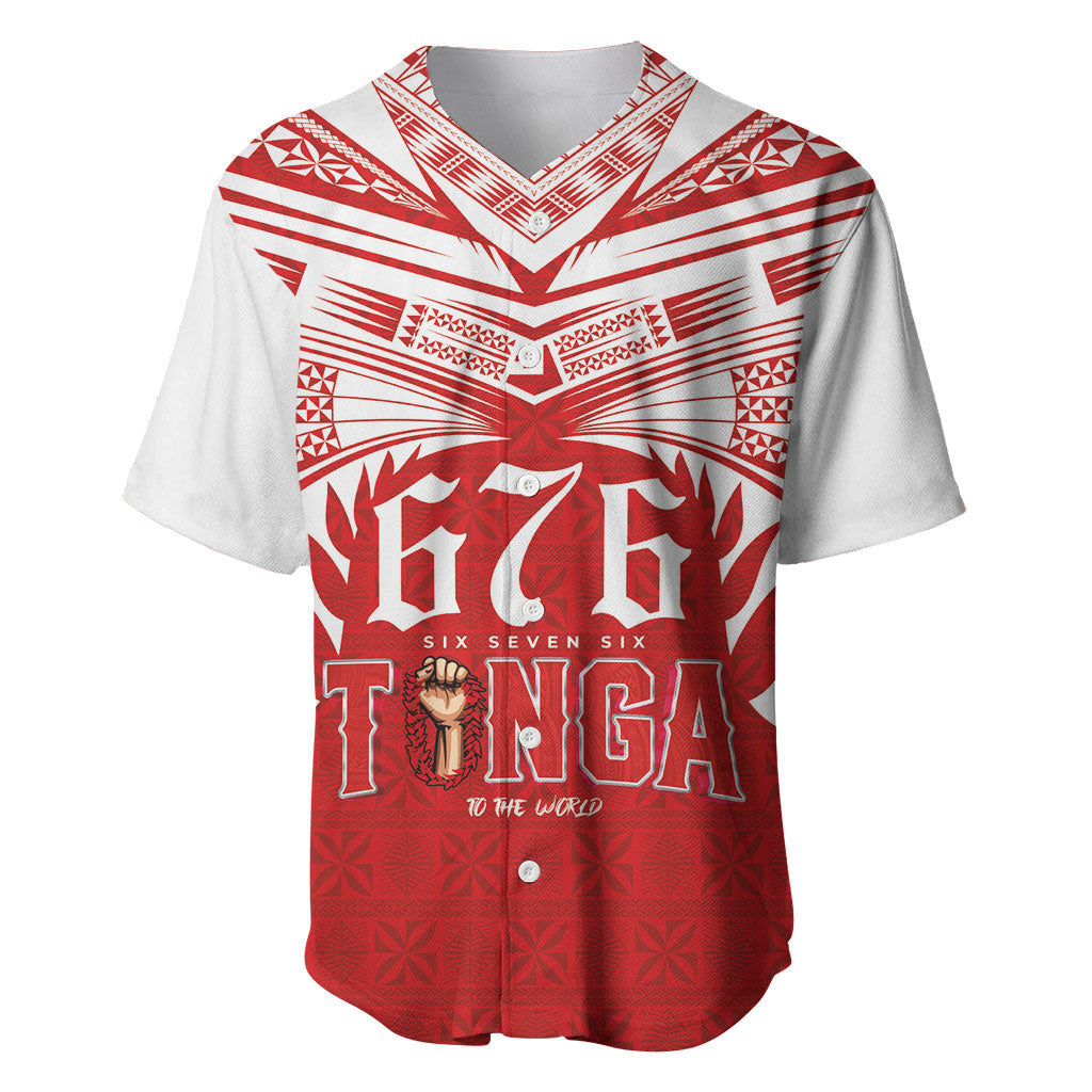 Tonga Rugby Custom Baseball Jersey Sipi Tau - Six Seven Six to the World
