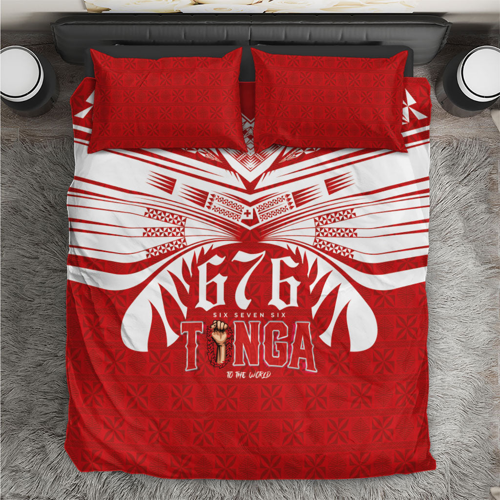 Tonga Rugby Bedding Set Sipi Tau - Six Seven Six to the World LT03 Red - Polynesian Pride