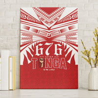 Tonga Rugby Canvas Wall Art Sipi Tau - Six Seven Six to the World LT03 Without Frame Red - Polynesian Pride