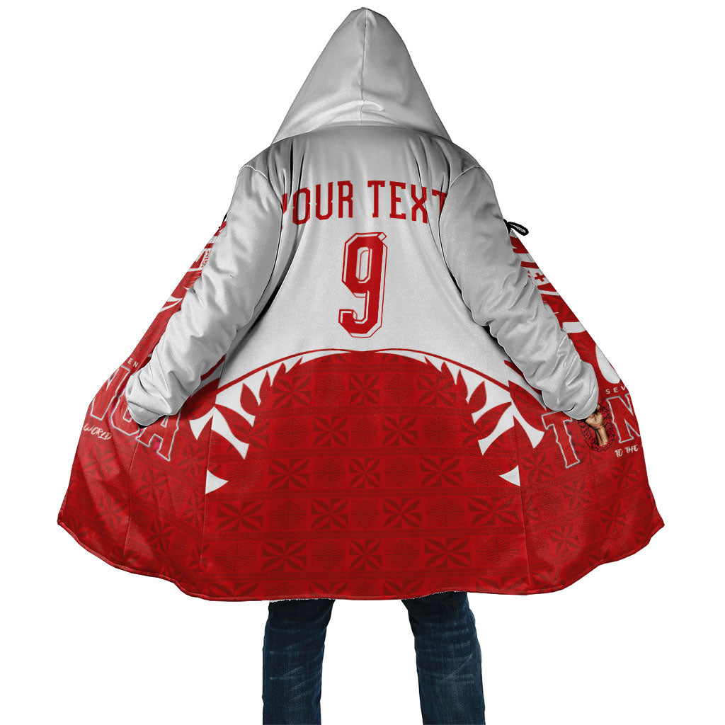Tonga Rugby Custom Cloak Sipi Tau - Six Seven Six to the World LT03 Unisex Red - Polynesian Pride