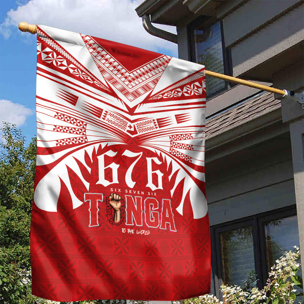 Tonga Rugby Garden Flag Sipi Tau - Six Seven Six to the World LT03 - Polynesian Pride