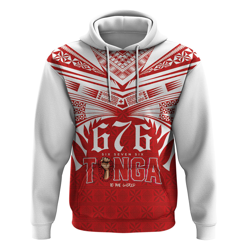 Tonga Rugby Custom Hoodie Sipi Tau - Six Seven Six to the World