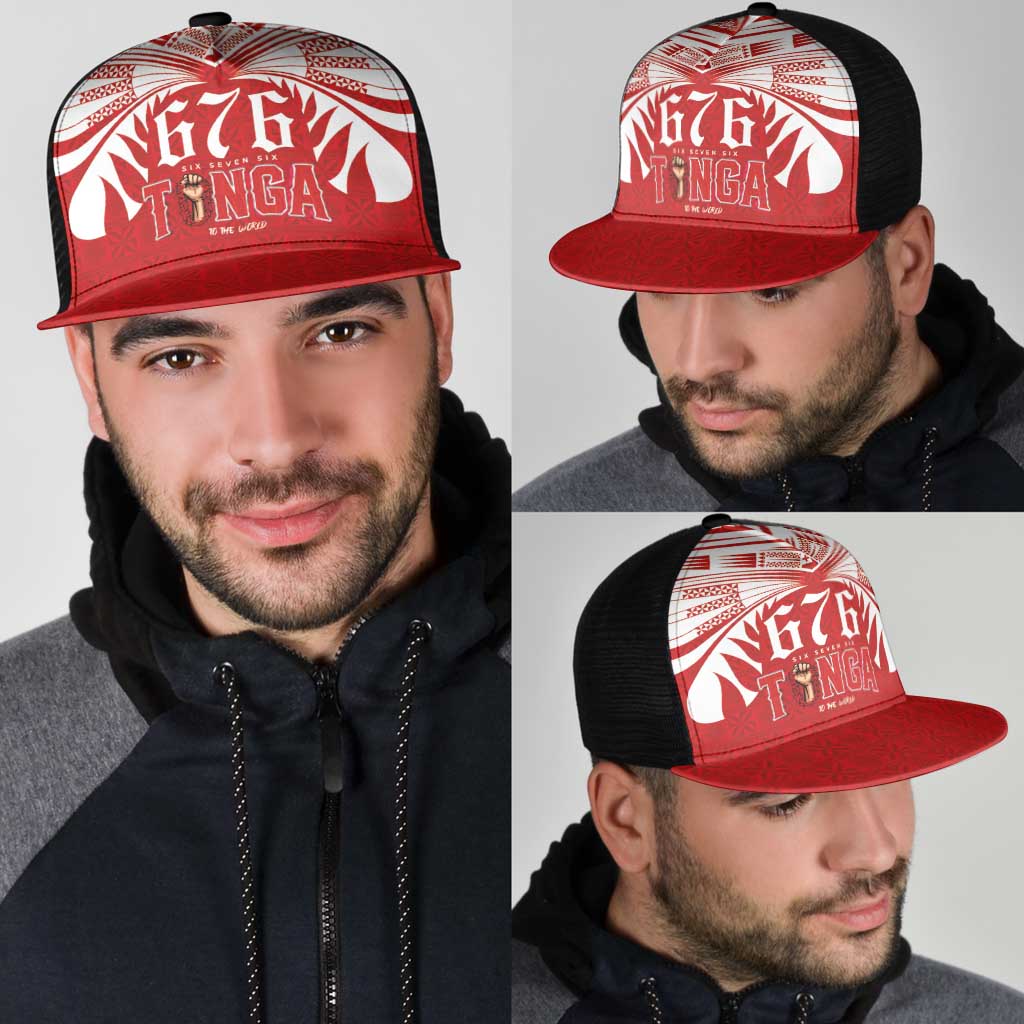 Tonga Rugby Mesh Trucker Cap Sipi Tau - Six Seven Six to the World LT03 - Polynesian Pride