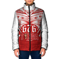 Tonga Rugby Custom Padded Jacket Sipi Tau - Six Seven Six to the World LT03 Men Red - Polynesian Pride