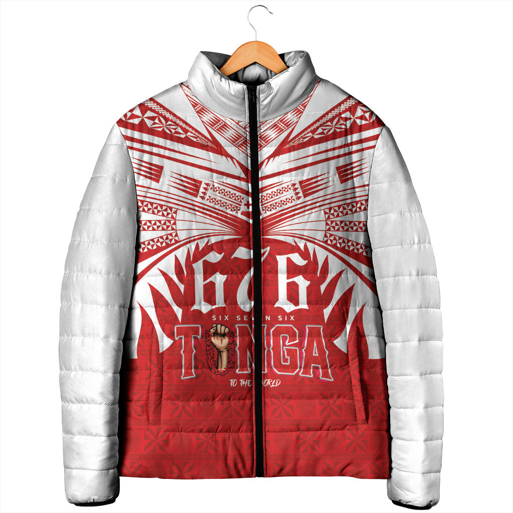Tonga Rugby Custom Padded Jacket Sipi Tau - Six Seven Six to the World LT03 - Polynesian Pride