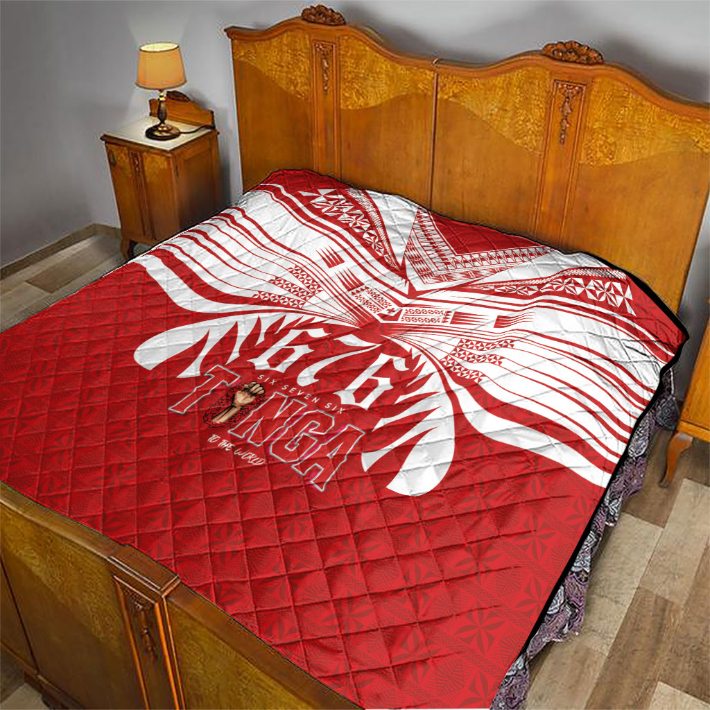 Tonga Rugby Quilt Sipi Tau - Six Seven Six to the World LT03 - Polynesian Pride