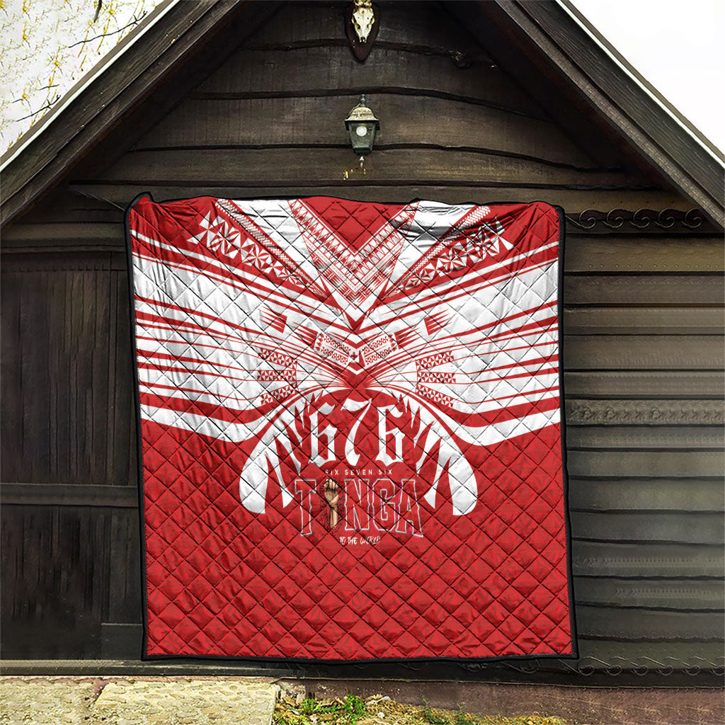 Tonga Rugby Quilt Sipi Tau - Six Seven Six to the World LT03 - Polynesian Pride